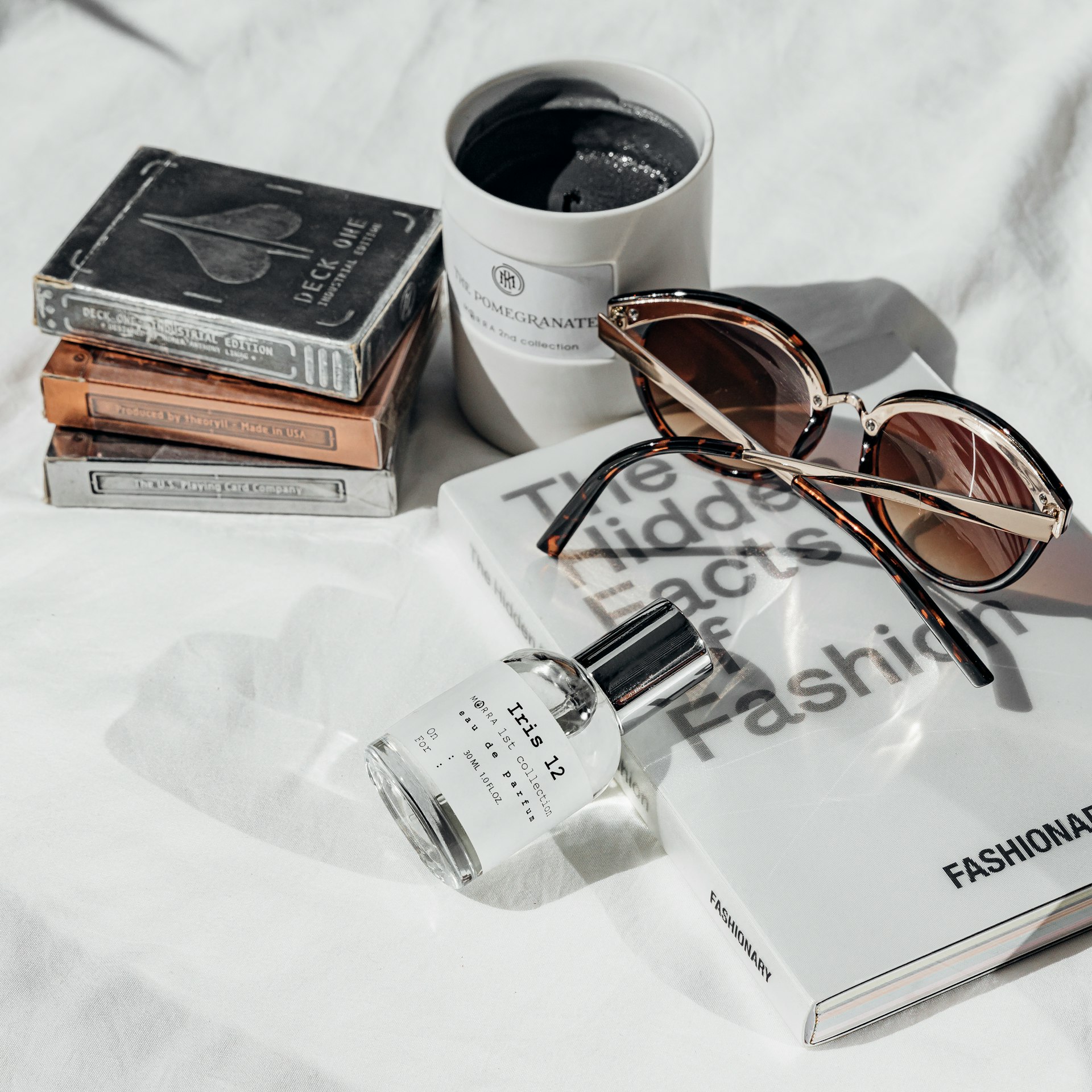 a table topped with books and a cup of coffee